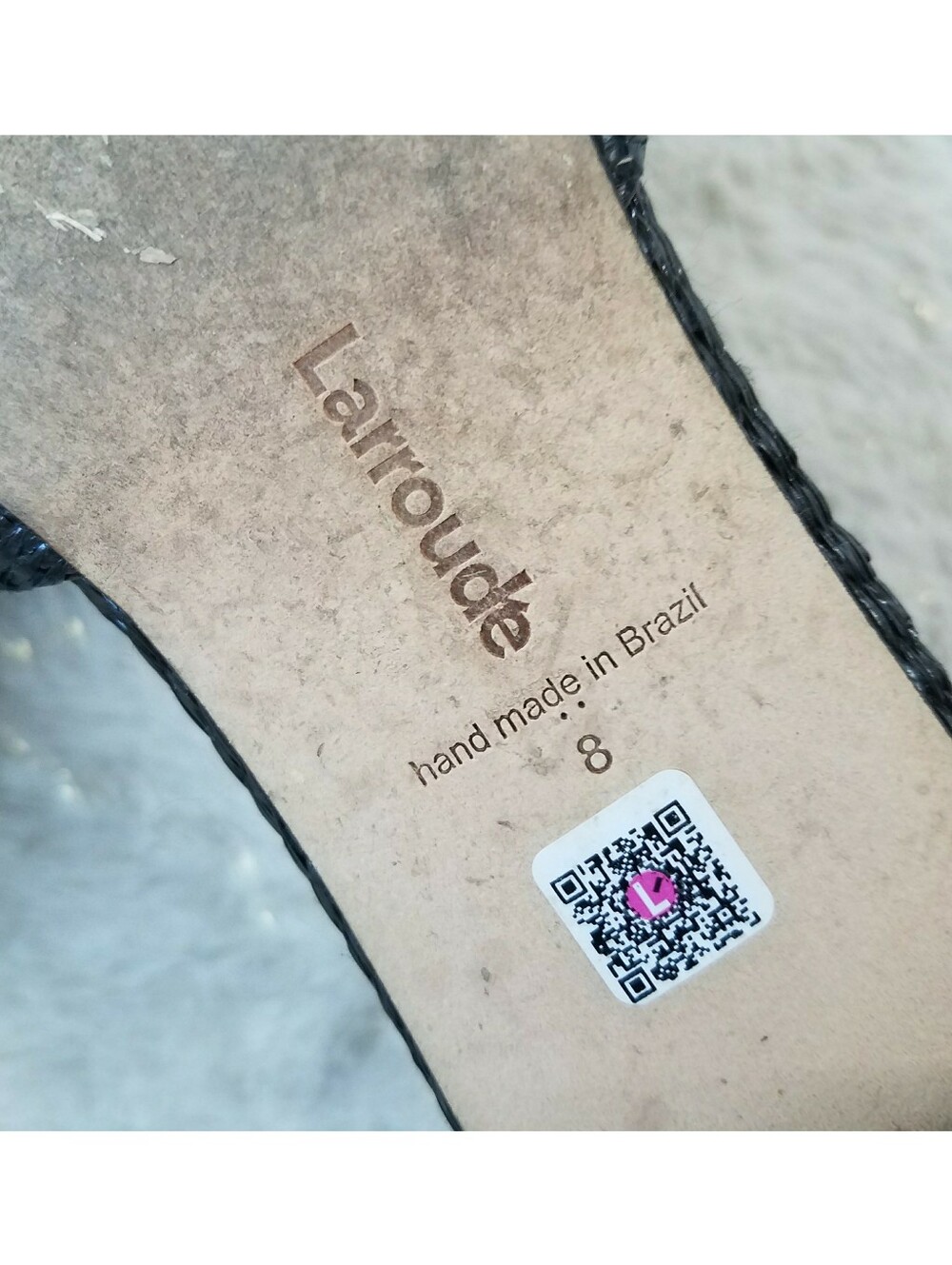 Larroude  Brigite Ruffle Raffia Sandals - Picture 11 of 11